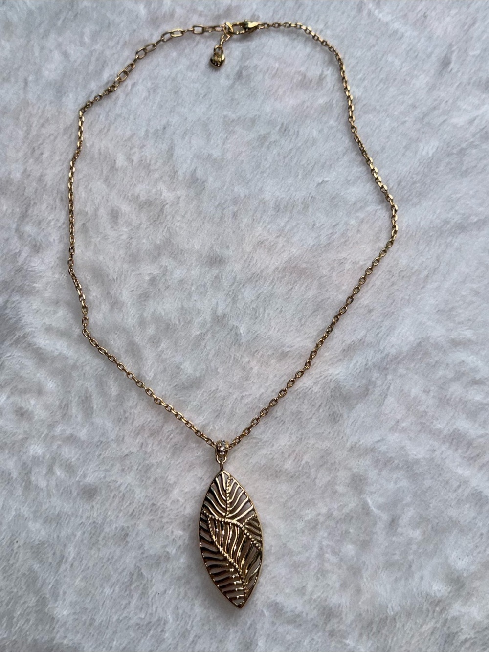 Brighton PALMETTO Gold Plated Leaf Necklace - Picture 4 of 8
